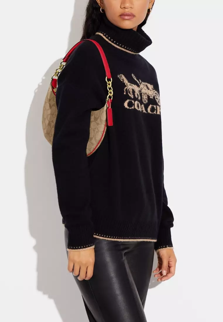 Payton Hobo In Signature Canvas Electric Red