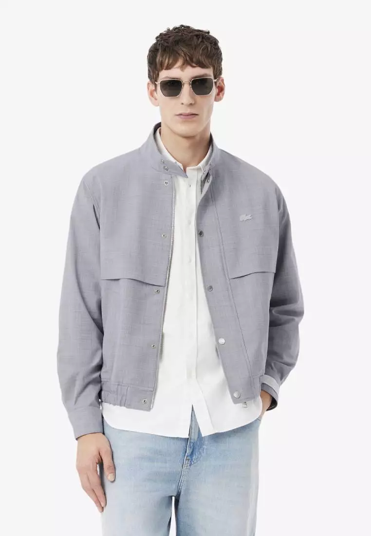 Buy Lacoste Wool Blend Harrington Jacket 2026 Online | ZALORA