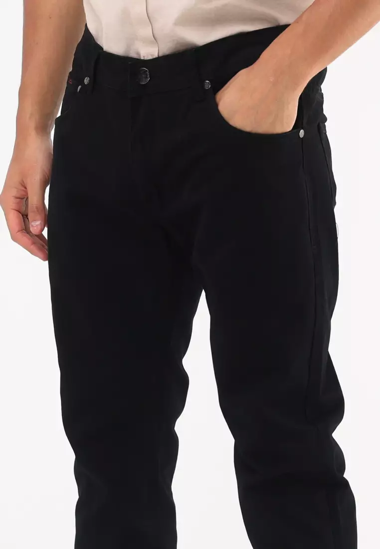 Colored Long Pants Slim Tapered Stretch