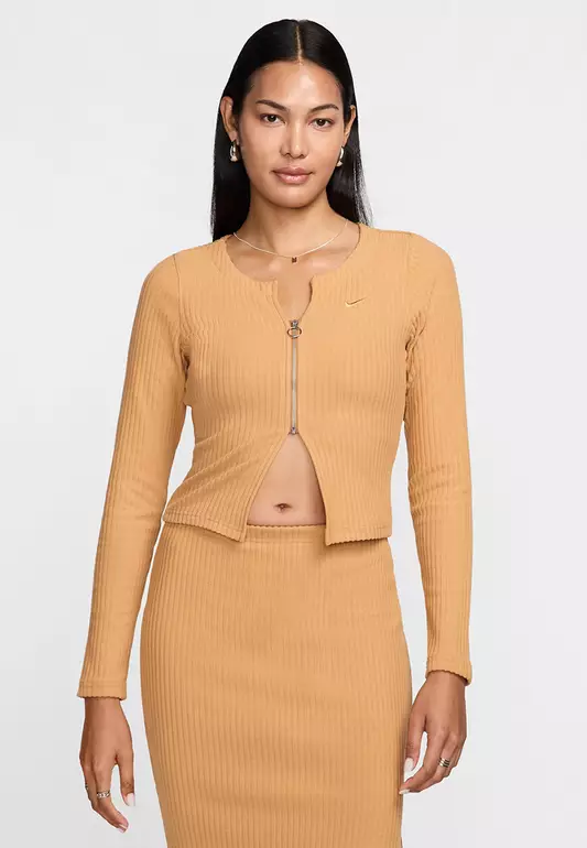 Sportswear Chill Knit Women's Slim Full-Zip Ribbed Cardigan