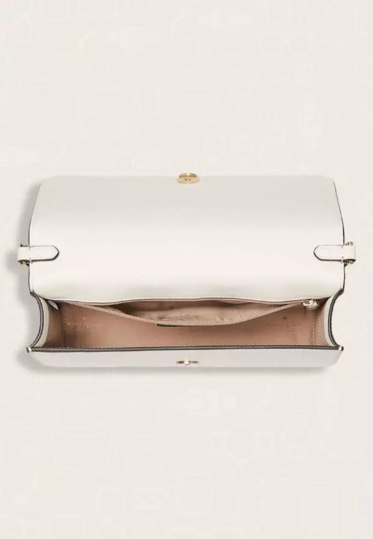 Kate Spade Madison Colorblock Saffiano Leather Flap Convertible Crossbody Toasted Hazelnut Multi