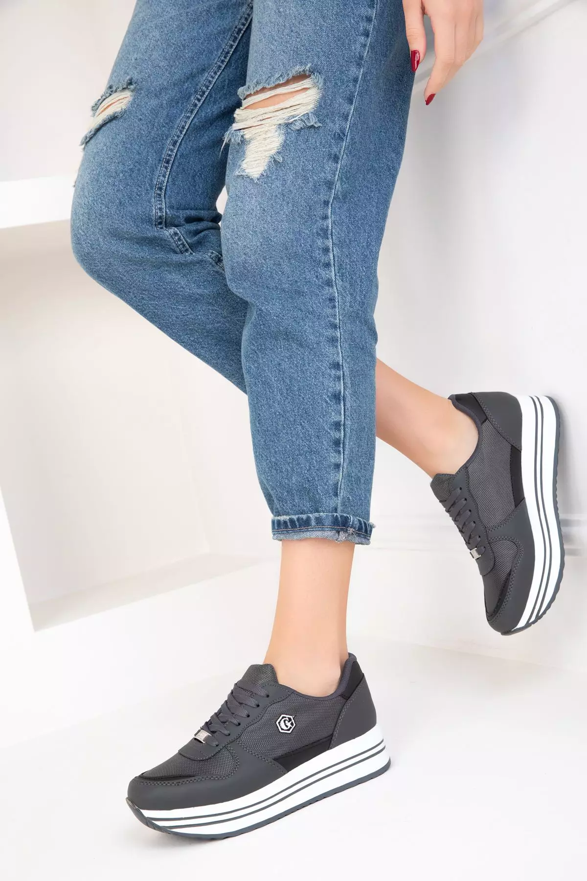 Discount on Soho  shoes - SKU: Smoke Wedge Sports Shoes