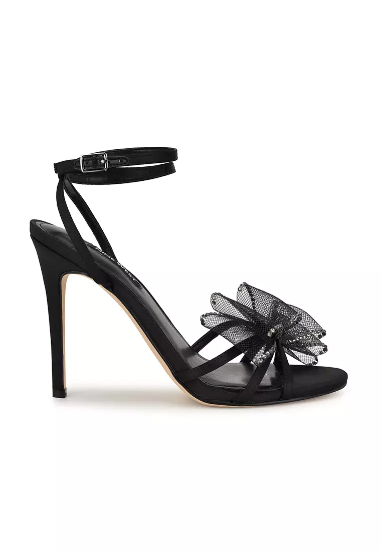 Discount on Nine West  shoes - SKU: Minky2 Bow Heeled Sandal Black