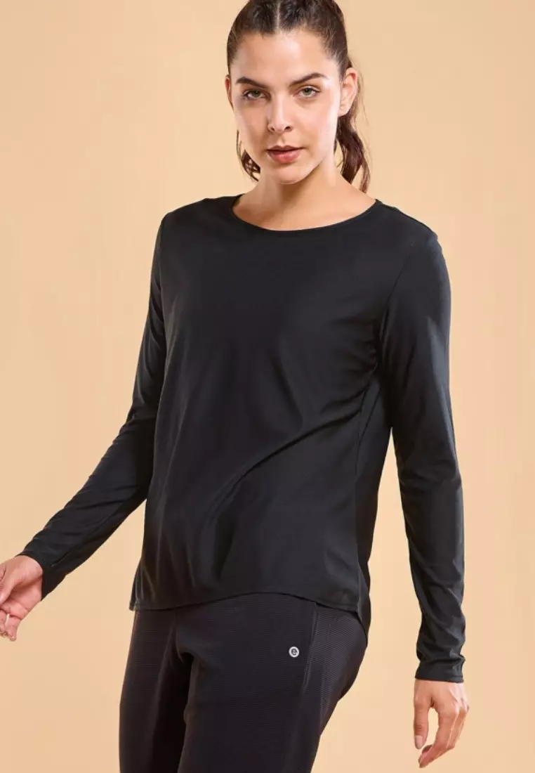 Energia Women's Quick-Dry Long Sleeve Gym Top - Lightweight, Breathable, Premium Fit
