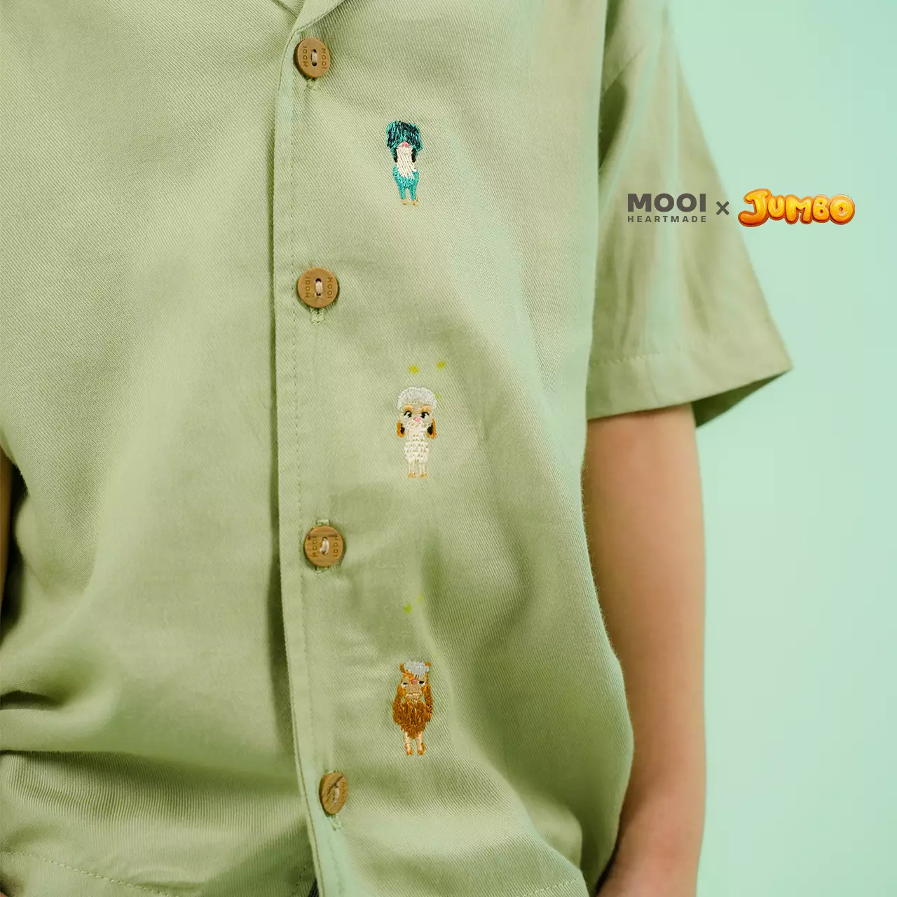 Mooi x Jumbo Shirt Kemeja Anak Laki - Laki - Dusty Blue