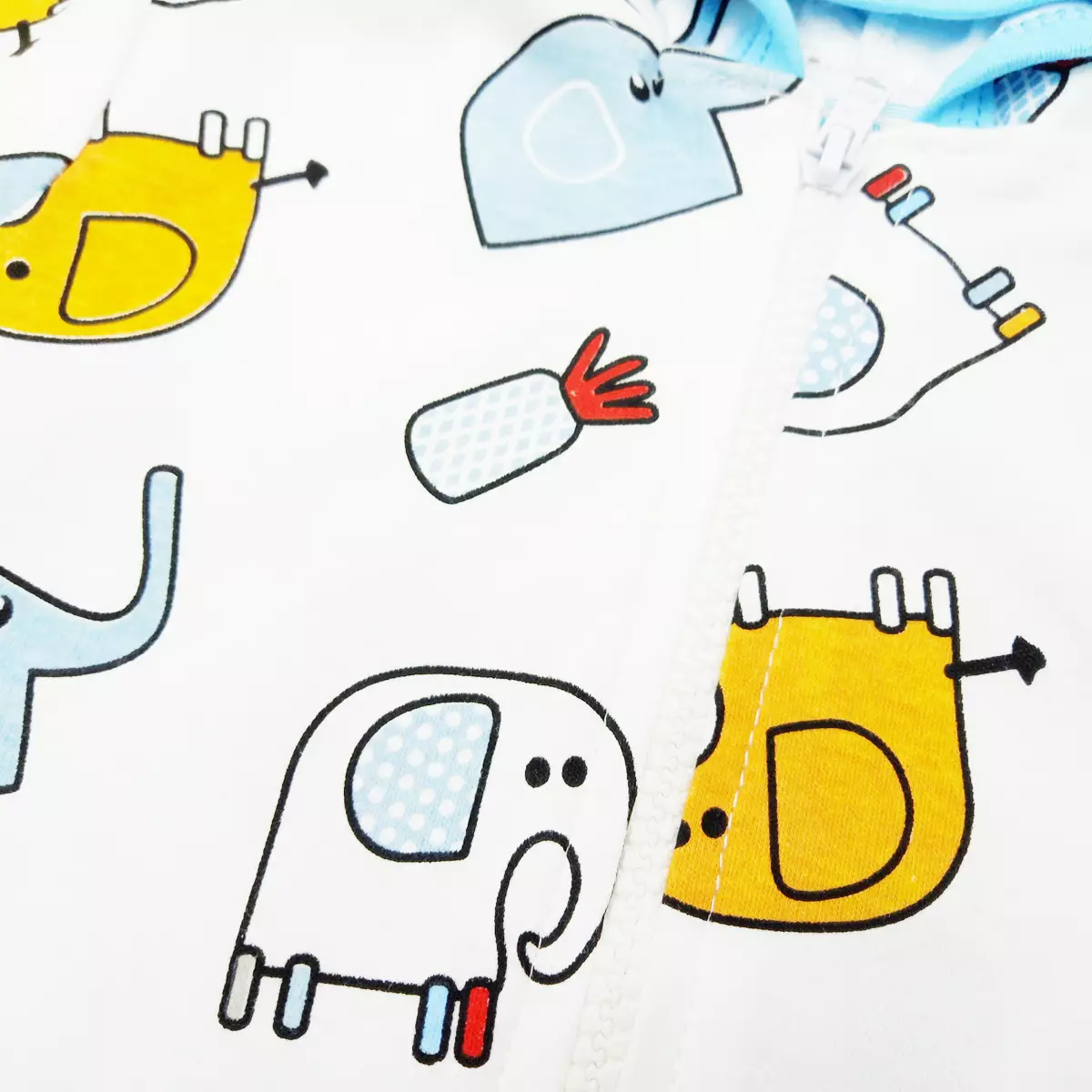 Wakakids Jaket Bayi Sweater Anak Usia 6 Bulan Hingga 12 Bulan Motif Elephant Full Printing 4088 Navy