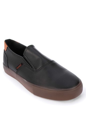 SONNIX black Dartford Slip On Sneakers F5AF3SHF716E30GS_1