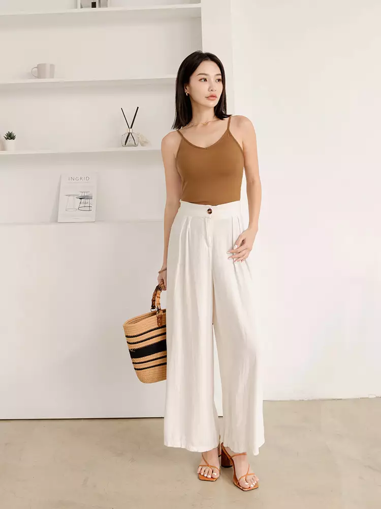 素色羅紋細肩帶挖背BRATOP《AB19546》