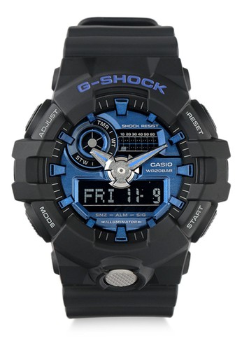 Jual G Shock Casio G Shock Jam Tangan Pria Black Blue Resin Ga 710 1a2dr Original Zalora Indonesia