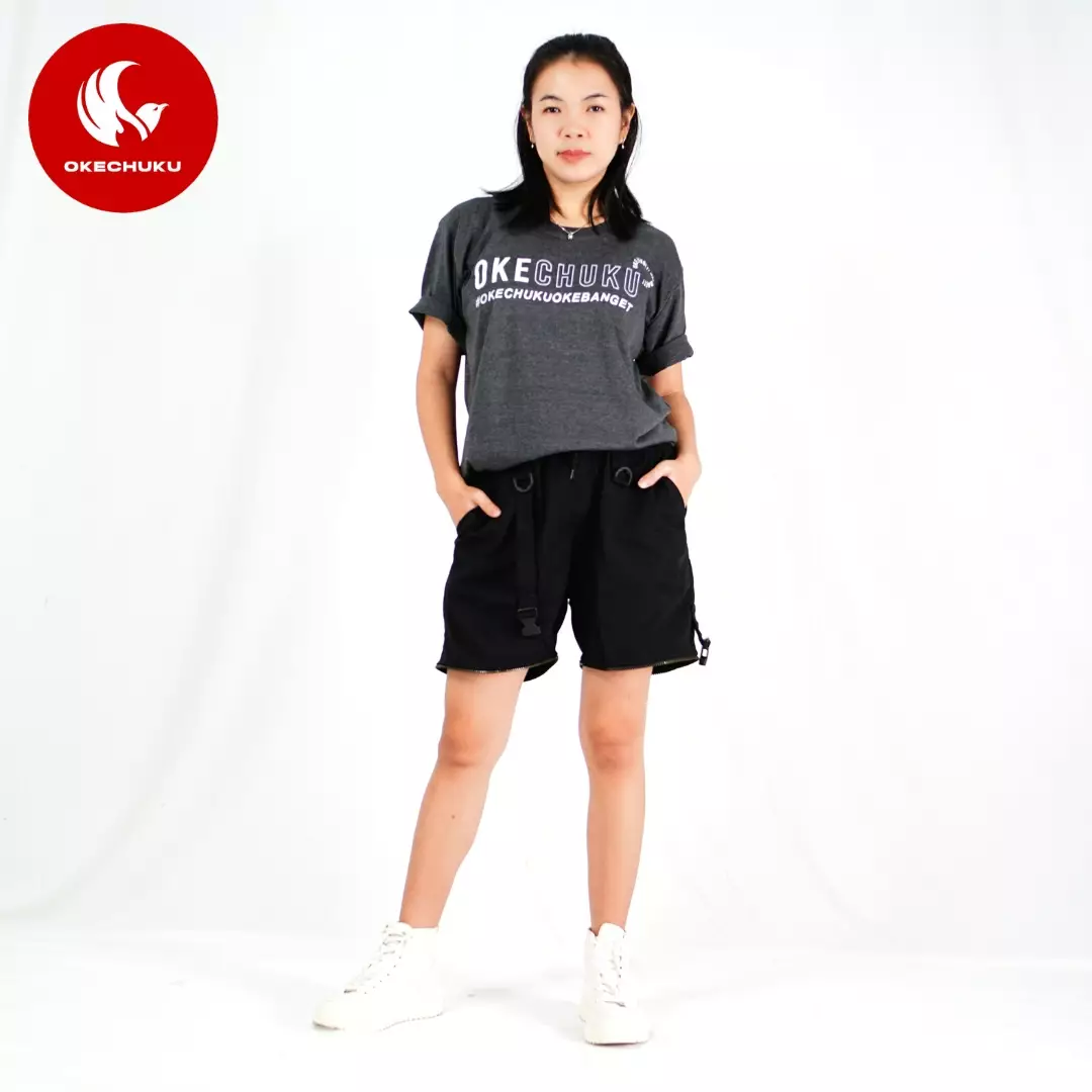 Okechuku JUSTINE Celana Cargo Panjang Pendek Celana Wanita Streetwear