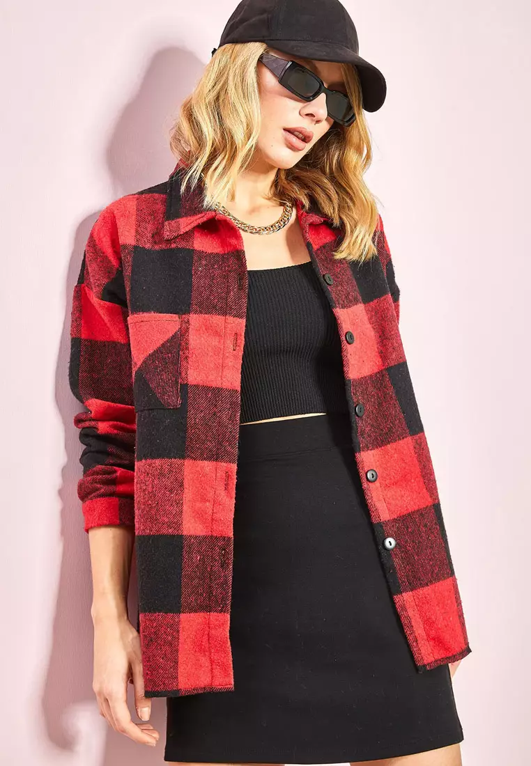 Pocketed Cashmere Lumberjack Shirt