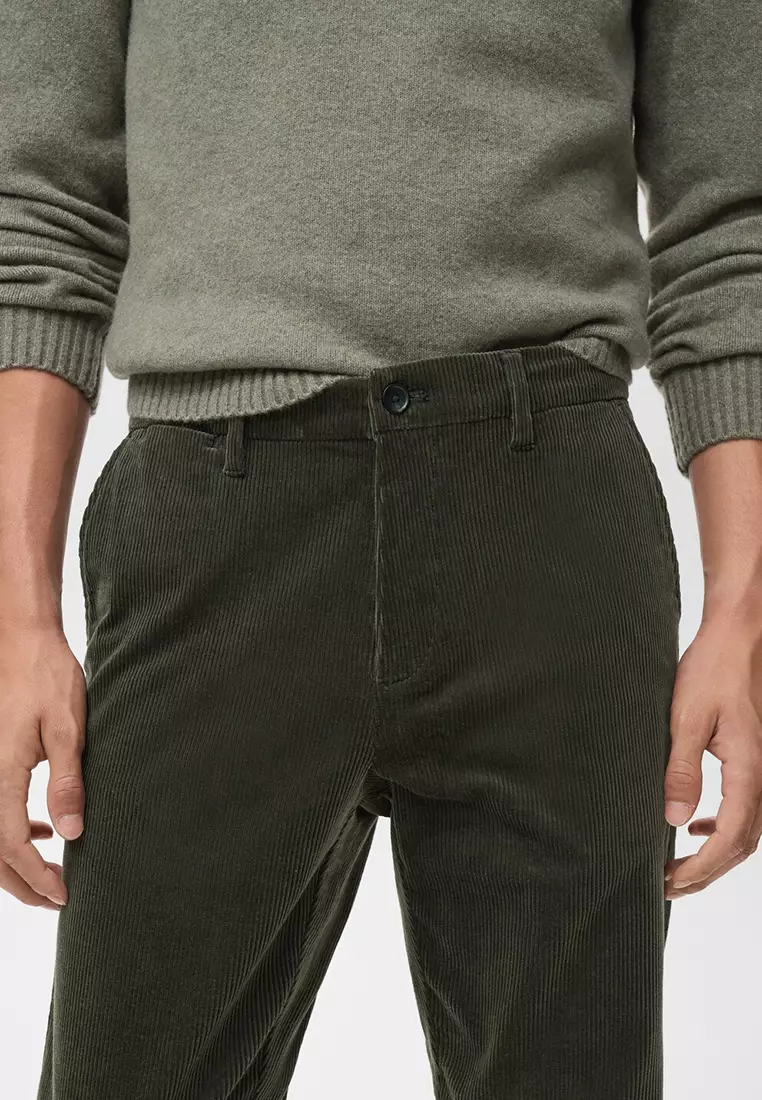 Corduroy Slim-Fit Trousers
