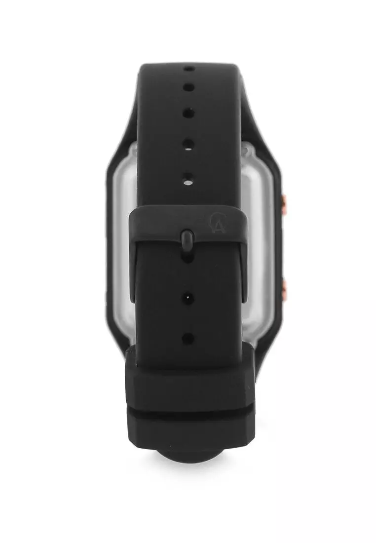 Alexandre Christie Jam Tangan Wanita - Black Rosegold - Rubber - 9361 LHRIPBARG