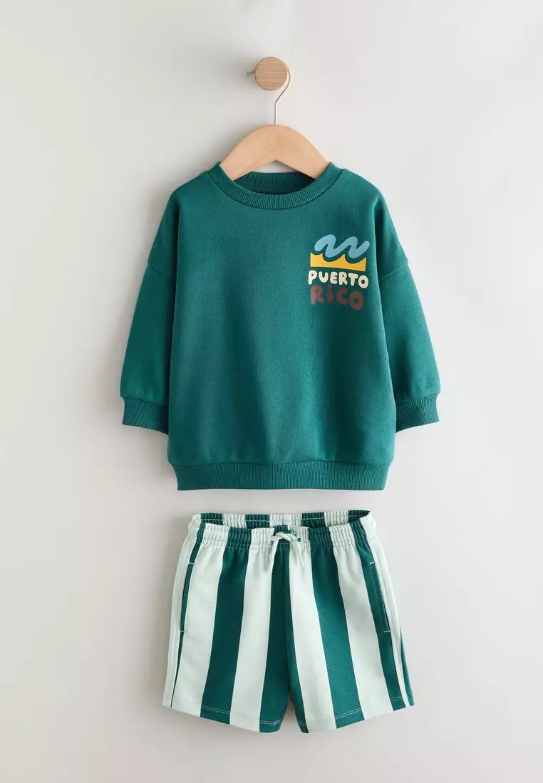 Crew Neck Sweatshirt and Shorts Set (3mths-7yrs)