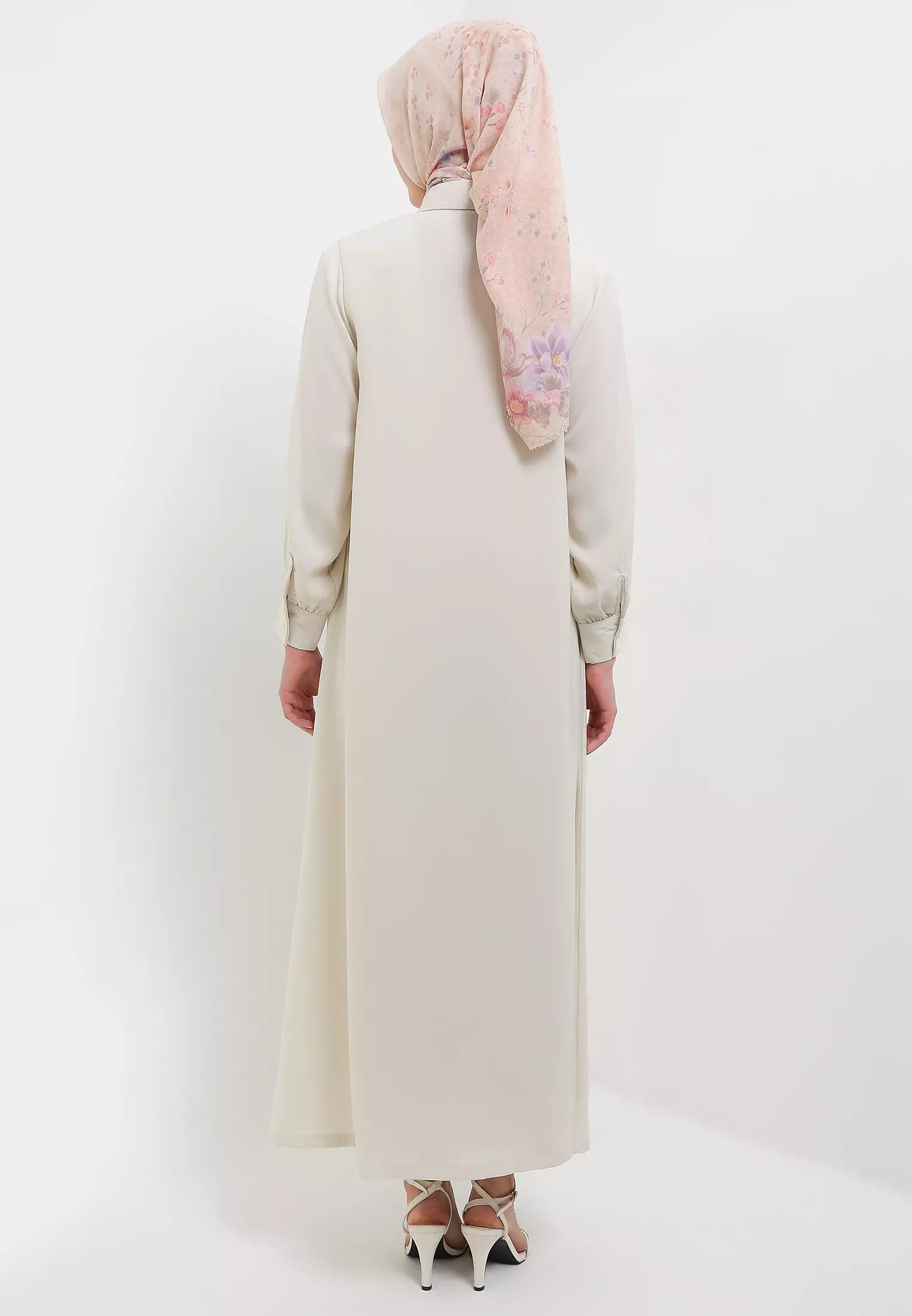 MFMW Rabia Dress Gamis Cream With Payet