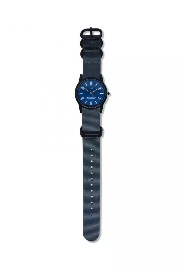 Buy 1989 Watches Co. Breckenridge Black Frame Blue Dial Harbor Grey ...