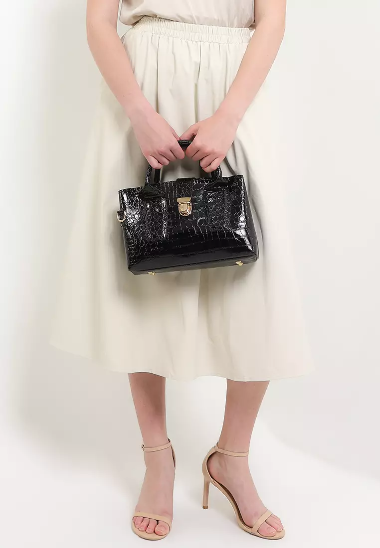 Croco Handbag X Juwita Pouch