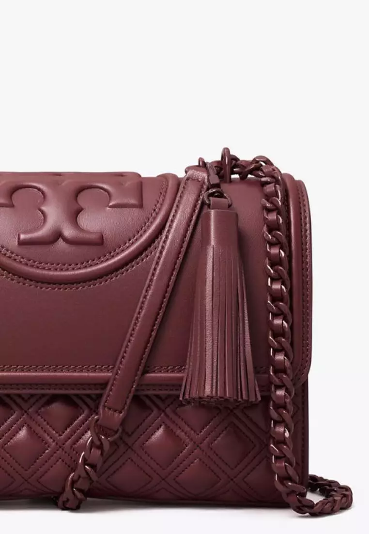 Jual Tory Burch Tory Burch Fleming Convertible Shoulder Bag Wine