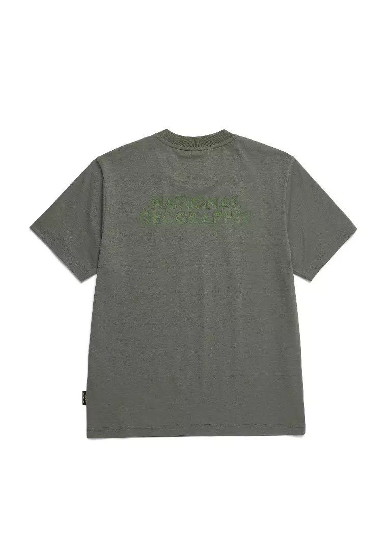 [ナショナルジオ] TORQUATUS SMALL LOGO SHORT SLEEVE T-SHIRT National Geographic Unisex TORQUATUS Small LOGO Graphic