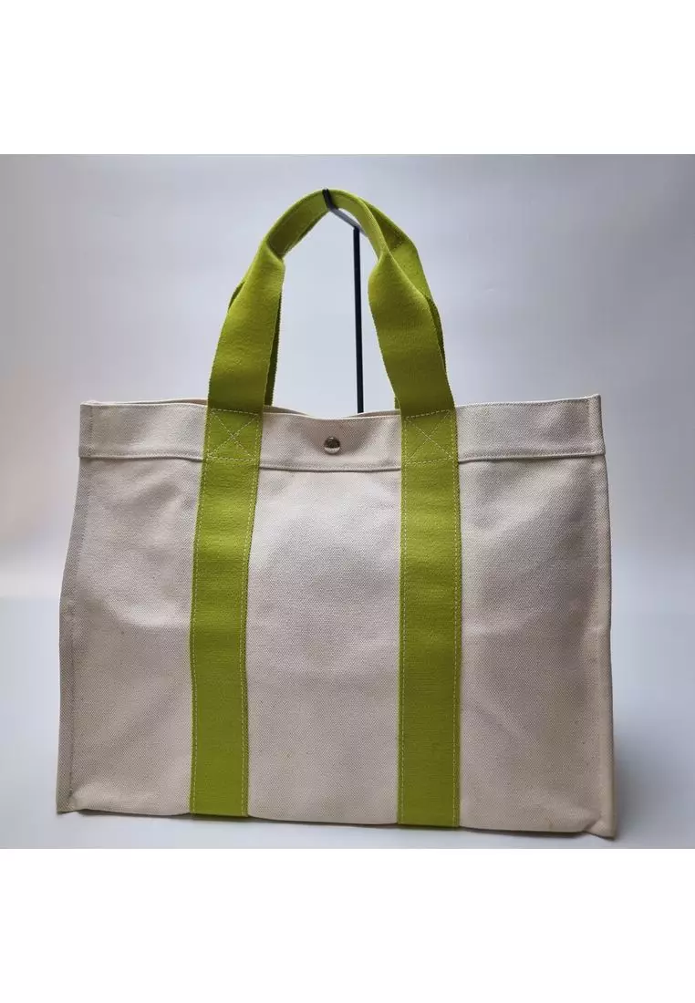 二手 Bora Bora GM 帆布手提包 綠色波士頓包（旅行包，大號）