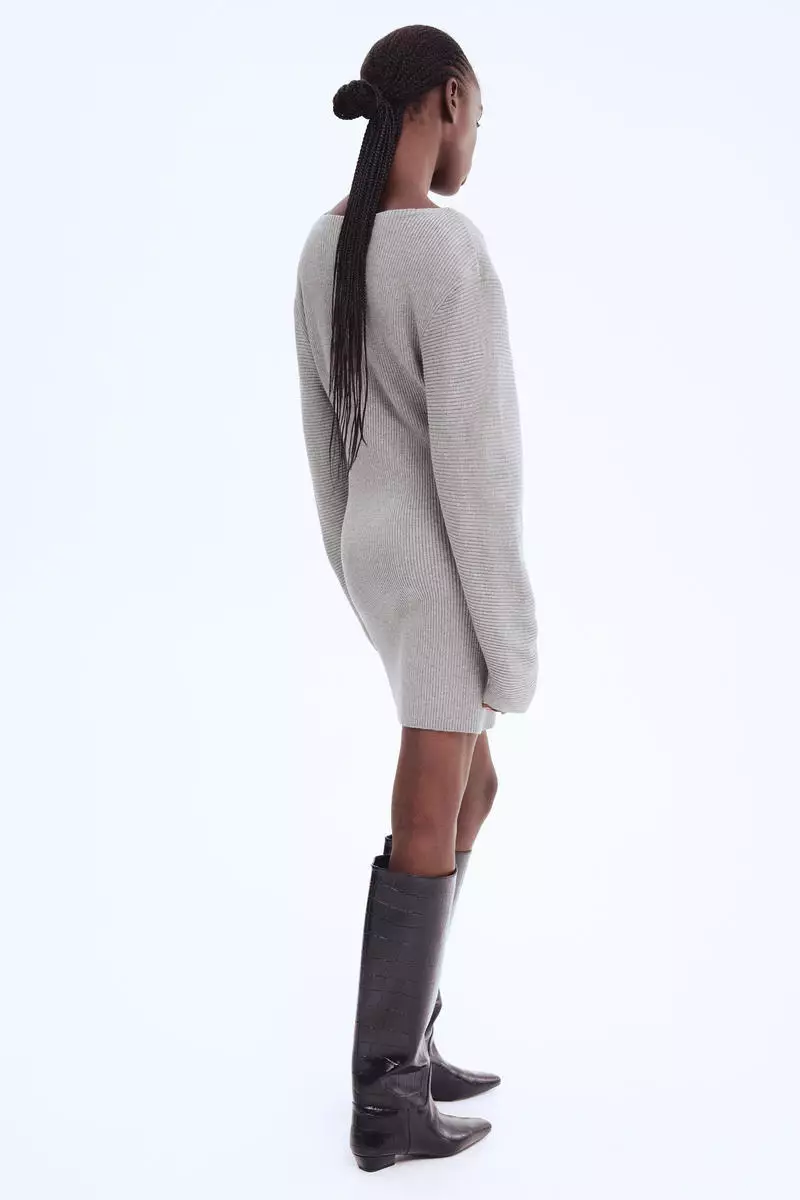 Rib-knit dress