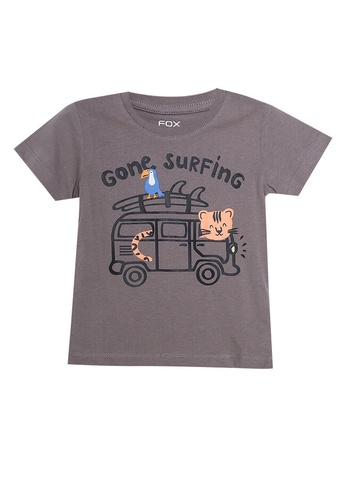 FOX Kids & Baby brown Grey with Print Short Sleeve T-Shirt 81D49KADC3A817GS_1