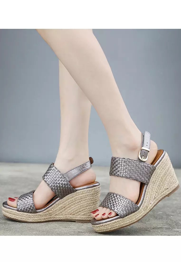 Woven Strap Wedge Espadrilles ALM2024-5