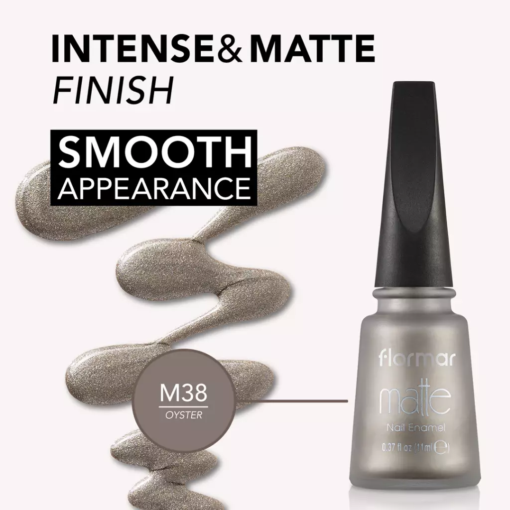 Flormar Matte Nail Enamel - M38 Oyster | Kutek Halal Certified