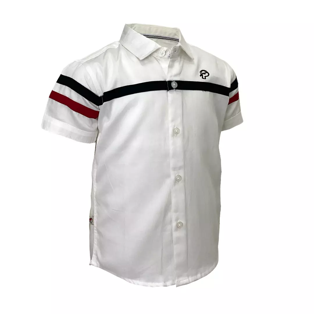 Pingu Kemeja Anak Laki Laki Polos Pendek Putih D92200132F