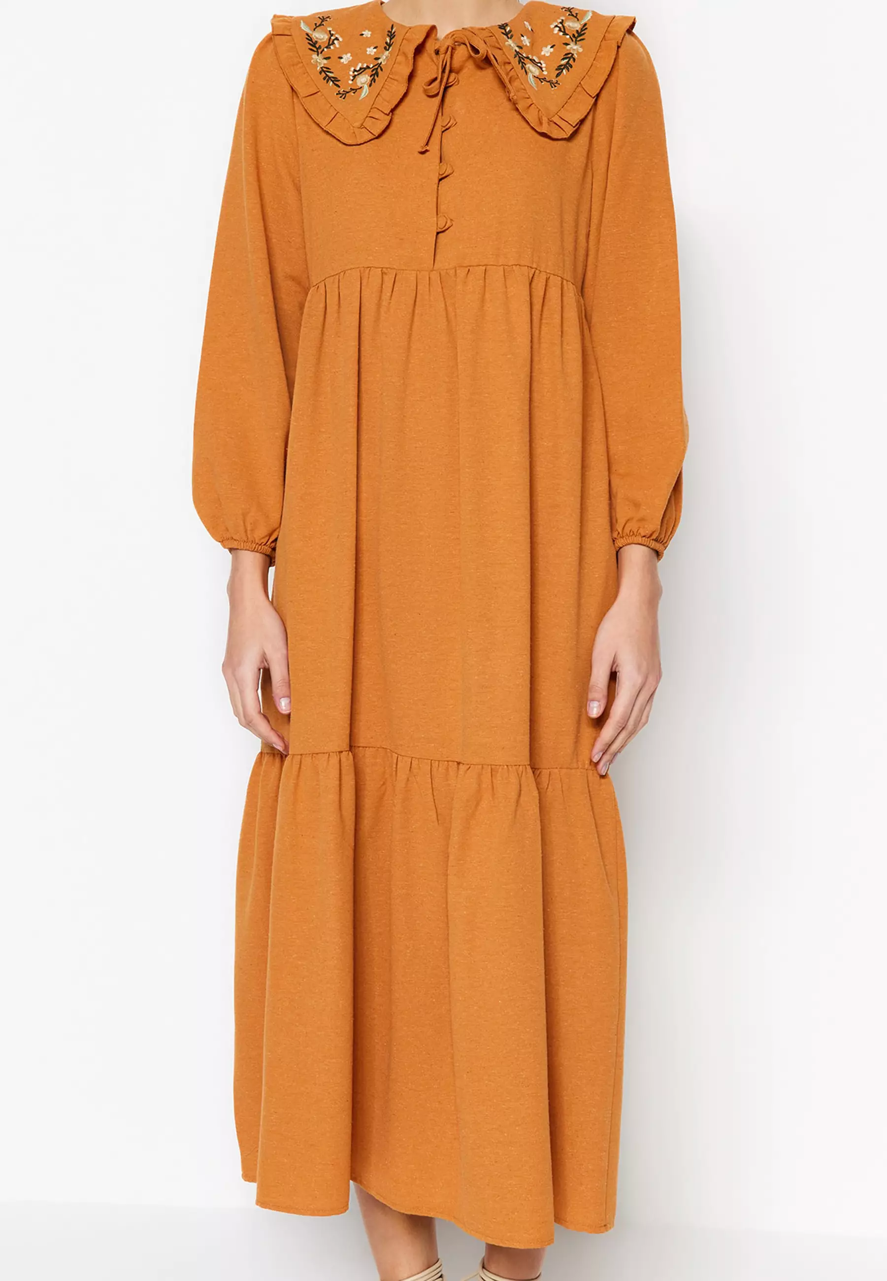 MODEST Tiered Midi Dress