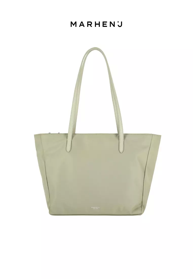 LAUREN Nylon Shoulder Bag Beige