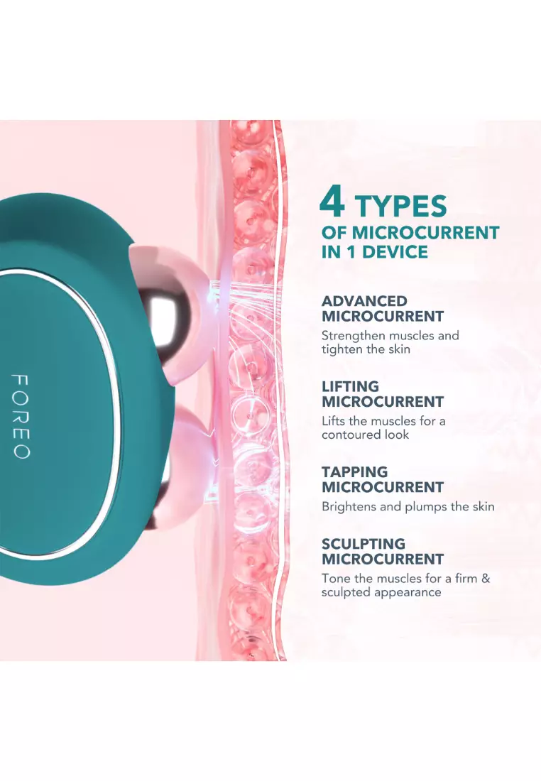 FOREO BEAR 2 Evergreen Advanced Lifting & Toning Microcurrent Facial Device - Anti Aging Face Sculpting Tool | Instant Face Lift | Non-Invasive Skin Care Tools