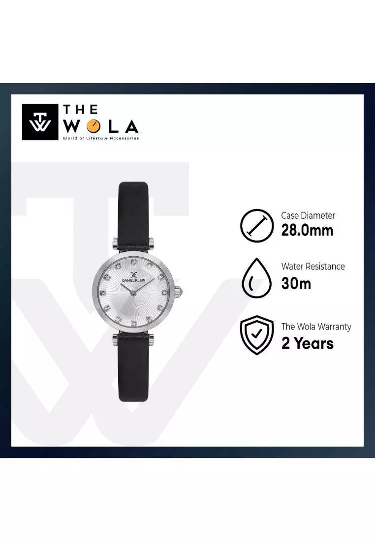 Premium Women's Analog Watch Black Genuine Leather DK.1.13919-1