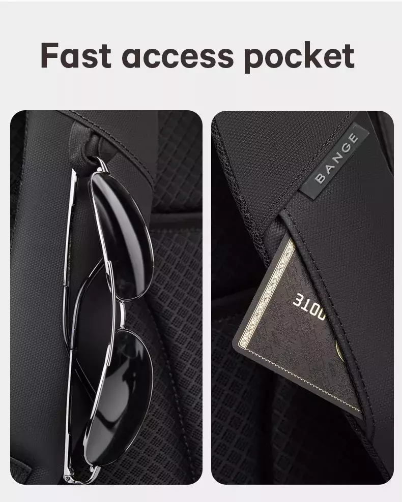 Bange BG2517 Tas Ransel Backpack Laptop Pria 15.6 Inch - BLACK