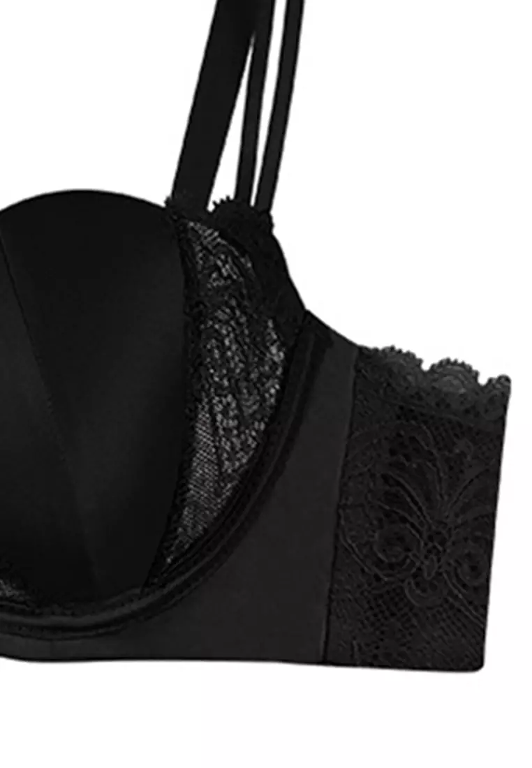 Ultra Thin Lace Soft Underwire Shell Cup Bra A22051108BK