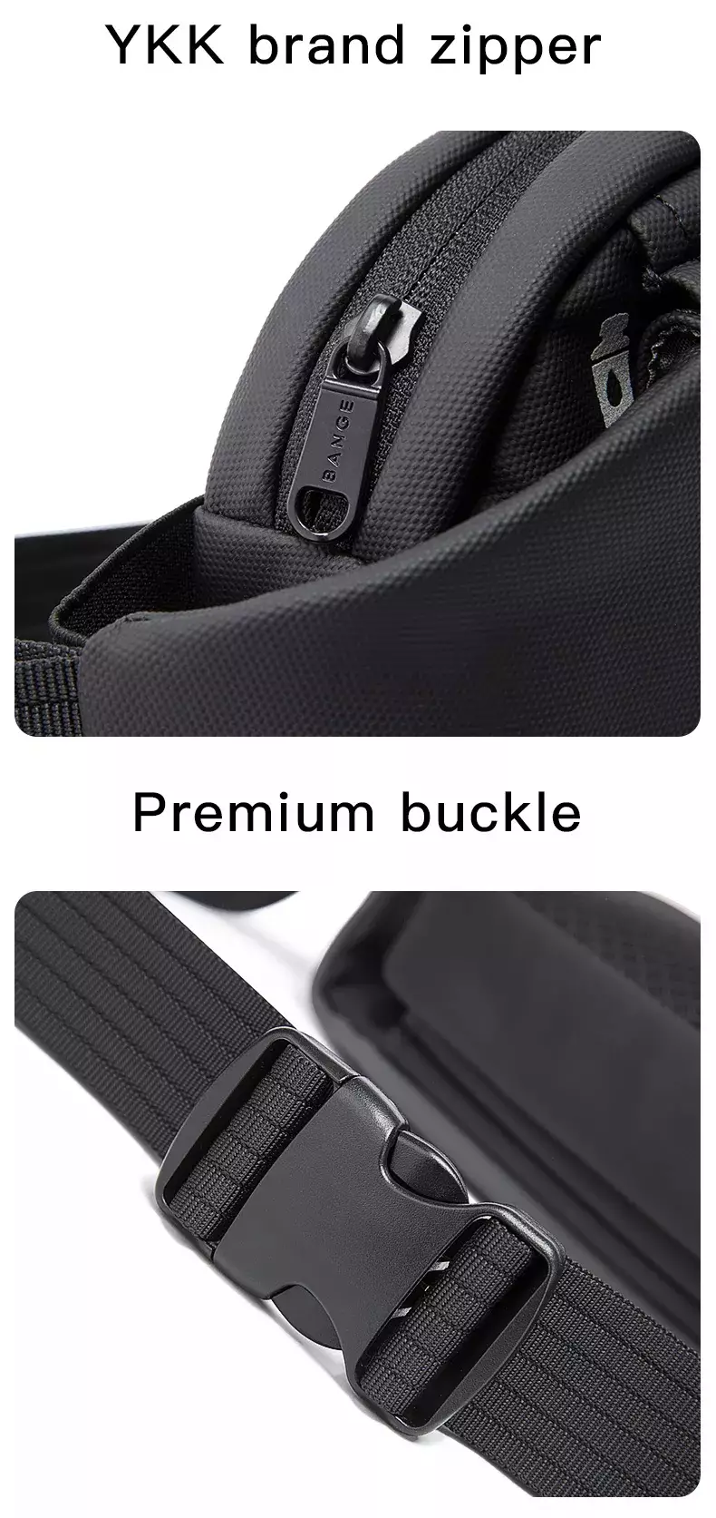 Bange BG7295 Tas Selempang Pria WaistBag Pria Sling Bag Pria - BLACK