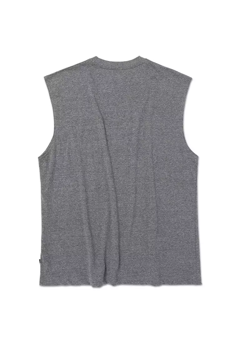 Men's Tough Cut Sleeveless Pocket Tee - Dark Heather Grey (1010245-10123) | Apparels