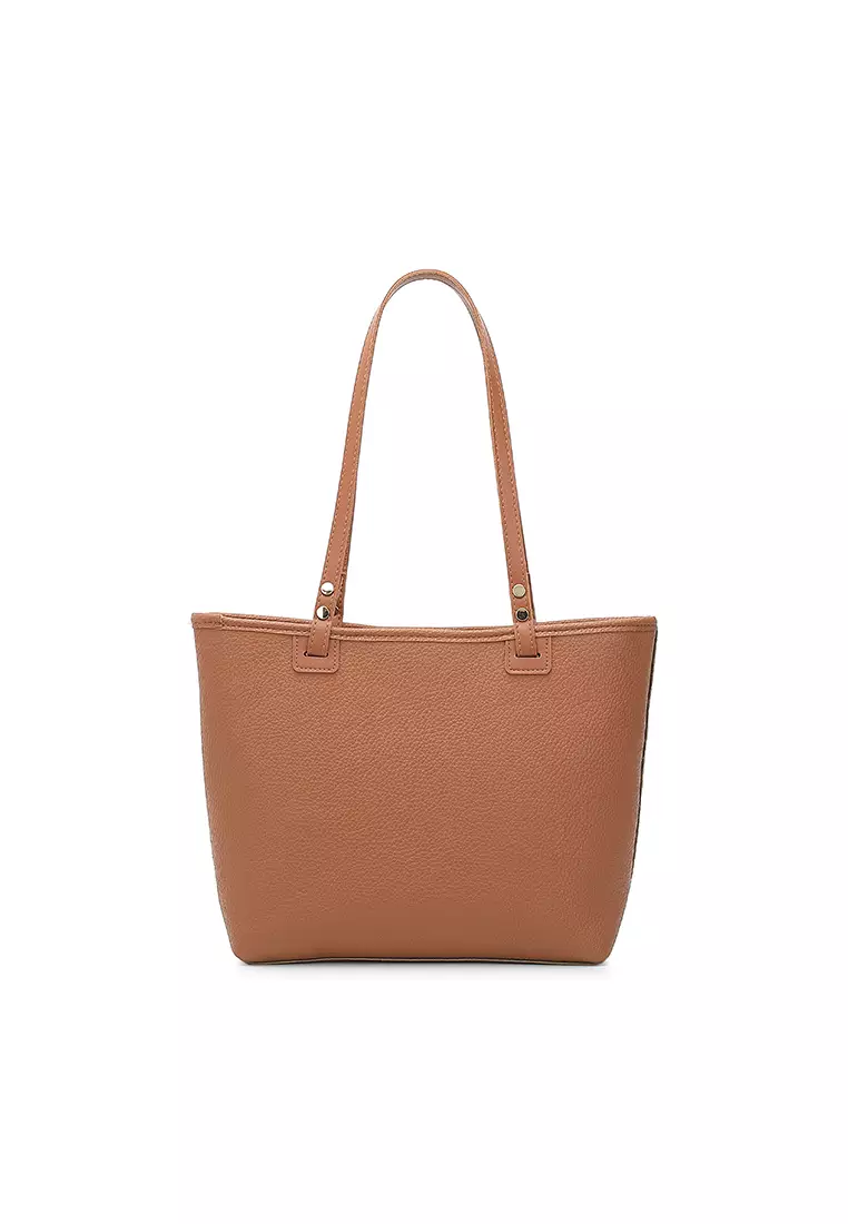Women's Tote Bag / Shoulder Bag / Top Handle Bag - Brown
