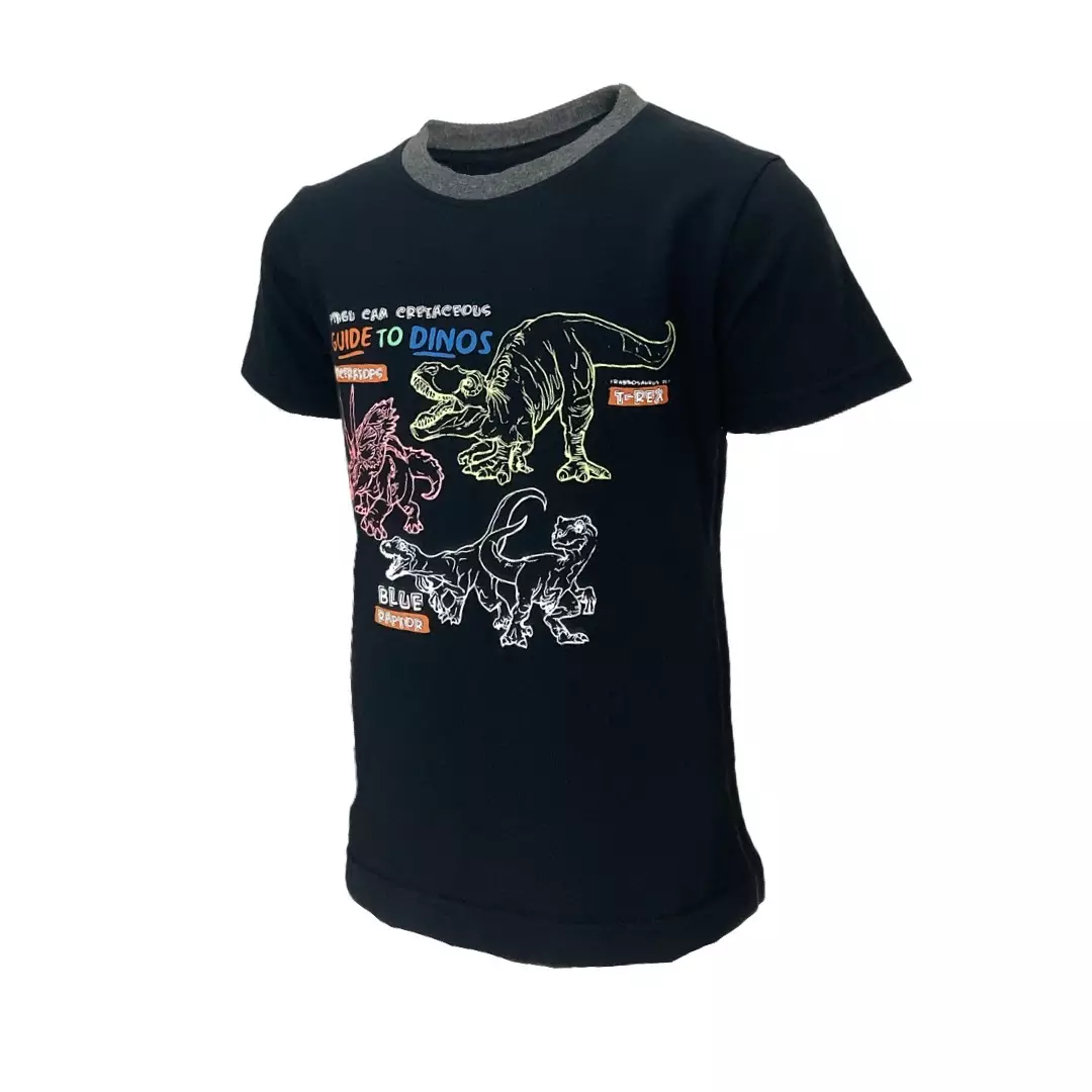 Pingu Kaos Anak Laki Laki Sablon Dinos Hitam 92000827