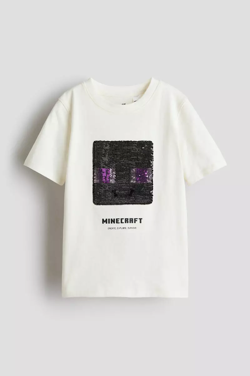 Reversible sequin T-shirt