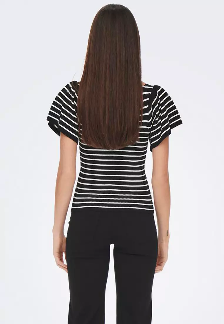 Leelo Stripe Back V-Neck Top