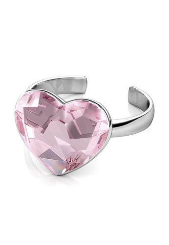 Buy Her Jewellery Her Jewellery Crystal Heart Ring Pink Embellished With Crystals From Swarovski Online Zalora Malaysia