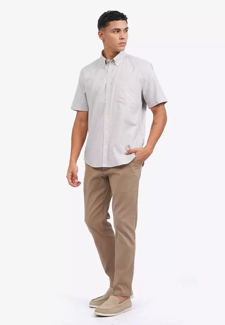 Short Sleeve Micro Check Shirt