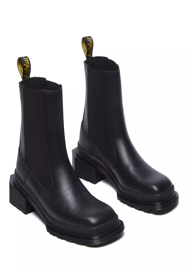 Maybole Chelsea Wanama Leather Black Boots Women