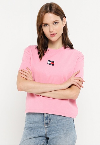 Tommy Hilfiger pink Tommy Center Badge Tee - Tommy Jeans 6066EAA64270B1GS_1