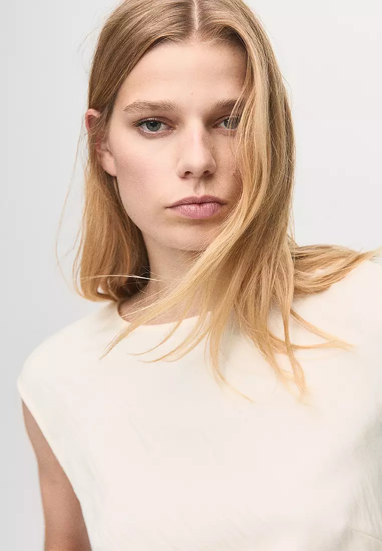 Lyocell Dress With Pleated Waist