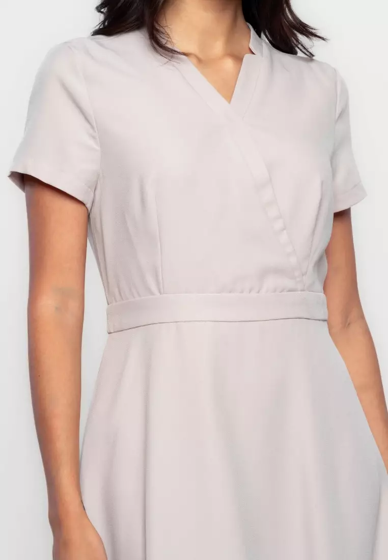 Micaella Wrap Dress with Waist Detail