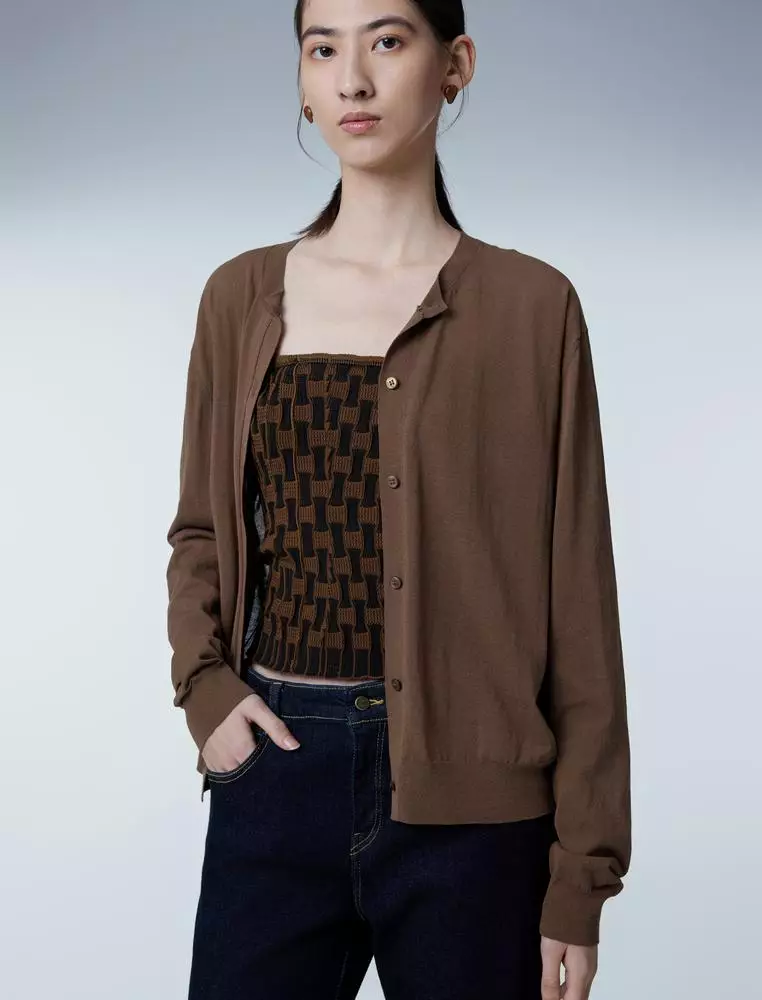   Short Length Open-Front Knit Sweater