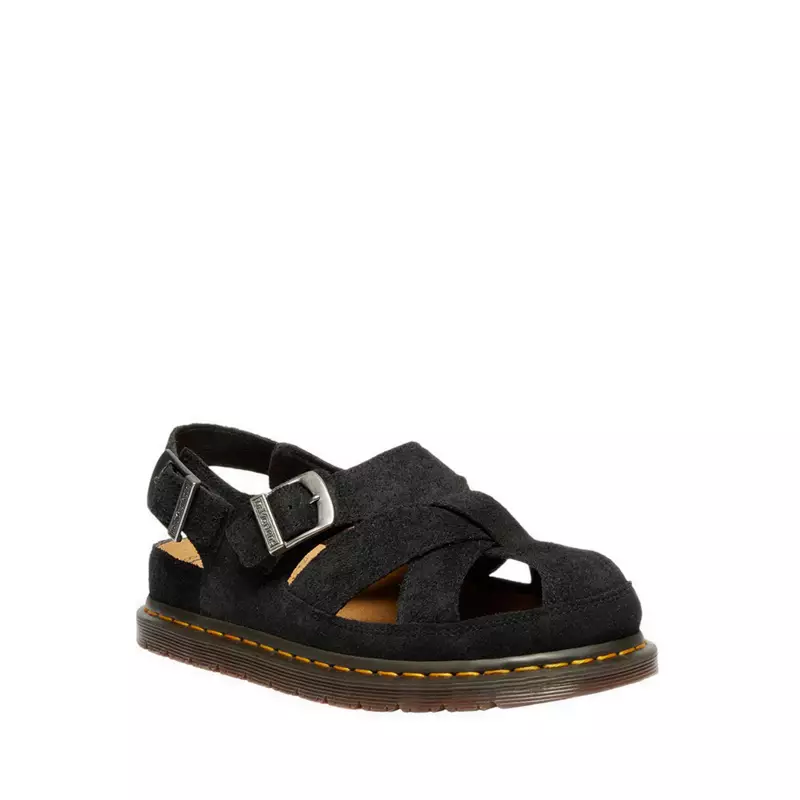 Dr. Martens Archive Fisherman Suede Sandals Black