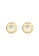 Elli Jewelry white Earrings Circle Round Elegant Diamond 375 Yellow Gold 29D94AC7B2B297GS_2